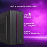 FINGERS RGB-Turbo-C32 Super Compact Micro ATX PC Cabinet with ARGB LEDs (1 x USB 3.0, 1 x USB 2.0, HD Audio, Mic in Port, SMPS Bundled) - Image 3