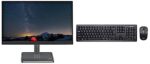 Lenovo 21.5″ FHD IPS Ultraslim Monitor 16.7Million Colors 75Hz AMD FreeSync HDMI VGA TUV Eyesafe Natural Low Blue Light – L22i-30 + Wireless Keyboard-Mouse Combo, 1K DPI Mouse NanoUSB, Ultraslim KB