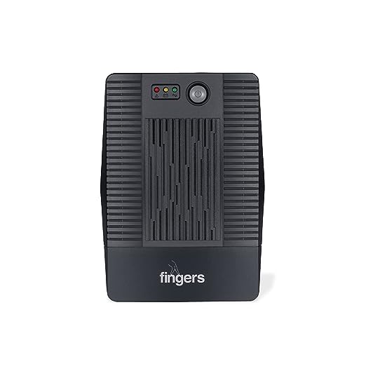 FINGERS Fast-Recharge FR-1097-4S Power Supply UPS (1000 VA / 600 W | Ideal Power Protector for Home Office, Desktop PC & Home Electronics)