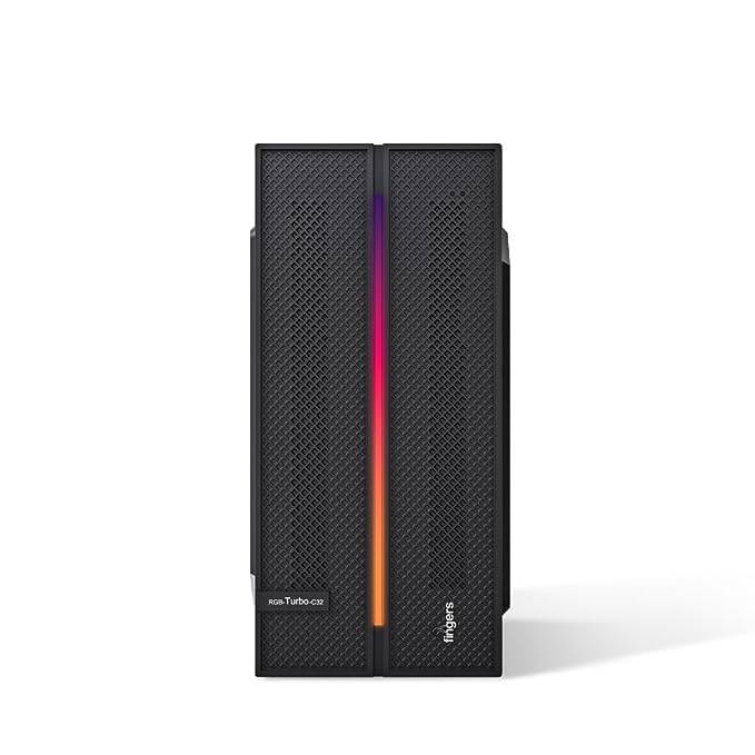 datamation-one-1-1-4.jpg FINGERS RGB-Turbo-C32 Super Compact Micro ATX PC Cabinet with ARGB LEDs (1 x USB 3.0, 1 x USB 2.0, HD Audio, Mic in Port, SMPS Bundled) - Image 1