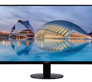 Acer SA240Y IPS Full HD Backlit LED Monitor 75Hz Refresh Eye Care with Bluelight Shield, Flickerless AMD Free Sync Technology 1 VGA, 1 HDMI Port Stereo Speakers – Black, 23.8 Inch, 1920 x 1080 Pixels