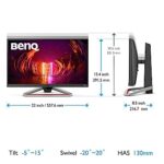 BenQ Mobiuz EX2510S 24.5 Inch(62.23cm) 1920 x 1080 Pixels 1080p Full HD IPS Gaming Monitor, 165Hz, 1ms, AMD Freesync Premium, HDR 400 Nits, 99% sRGB, 5W Speakers, Height Adjustable, Dark Grey - Image 5