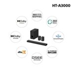 Sony HT-A3000 A Series Premium Soundbar 3.1ch 360 Spatial Sound Mapping Home theatre system with Dolby Atmos and wireless Subwoofer SA-SW3 (Bluetooth,360 Reality Audio ,HDMI eArc & Optical) - Image 5