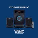 FINGERS Joshhh Wooden encased Multimedia 2.1 Speaker [Deep Bass 20 Watts | Remote Control | LED Light Effects | Bluetooth, FM Radio, USB, MicroSD, AUX (RCA)] - Image 2