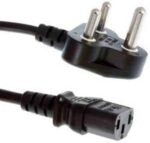 Tetrabyte 3 Pin Computer/Printer/Monitor Power Cord Cable for Computer PC SMPS (1.5 Meter) 1.5 m Power Cord  (Compatible with Monitor, SMPS, Printer, desktop, Black)