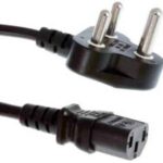 Tetrabyte 3 Pin Computer/Printer/Monitor Power Cord Cable for Computer PC SMPS (1.5 Meter) 1.5 m Power Cord  (Compatible with Monitor, SMPS, Printer, desktop, Black)