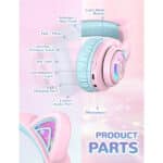 iClever BTH13 Bluetooth Kids Headphones with Mic - Image 6