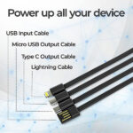 iGear Max10 10k mAh Capacity Power Bank With Detachable Universal Cable - Image 3