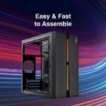 FINGERS RGB-Fortuna Micro-ATX PC Cabinet (with ARGB Lights, 1 x USB 3.0 + 2 x USB 2.0 + HD Audio + Mic in Port, BIS Certified SMPS Included) - Image 2