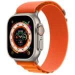 Apple Watch Ultra GPS + Cellular, 49mm Titanium Case with Orange Alpine Loop Small - Image 7