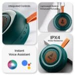 boAt Stone 105 5W Portable Bluetooth Speaker 11 Hours of Total Playtime, Multi-Modes : Bluetooth, TF, FM, Instant Voice Assistant and Built in Mic, Soldier Green - Image 4