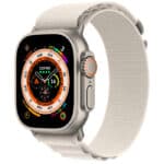 Apple Watch Ultra GPS + Cellular, 49mm Titanium Case with Orange Alpine Loop Small