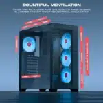 Dawg X 520 ARGB ATX Mid Tower Gaming Cabinet | Tempered Glass | 4 Pre-Installed Fans | ATX/mATX Support - Image 6