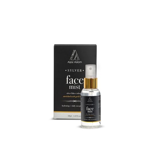 Hemani Sylver – Face Mist With Hyaluronic Acid, Silver Flakes & Gold | Aijaz Aslam – 30ml