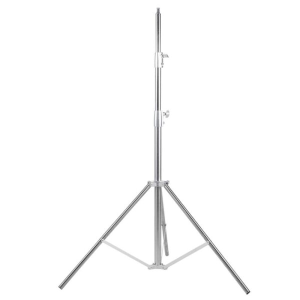 Premium Silver Studio Light Stand – Heavy Duty, Adjustable & Foldable for Photography, Video & TikTok Lighting