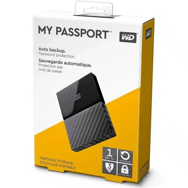 1 TB WD Passport Portable Disk Drive
