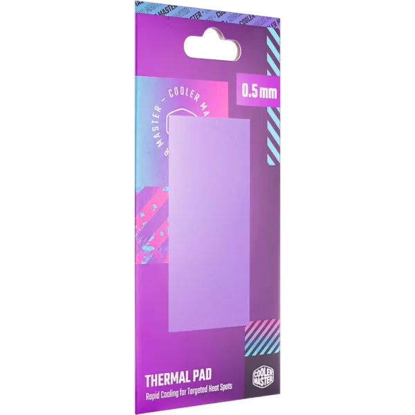 Cooler Master TPX-NOPP-9005-R1 Thermal Pad 0.5 mm High Performance Thermal Pad, Conductivity W/m.k= 13.3m, Nano Elements Rapid Cooling, Double-Sided Adhesive