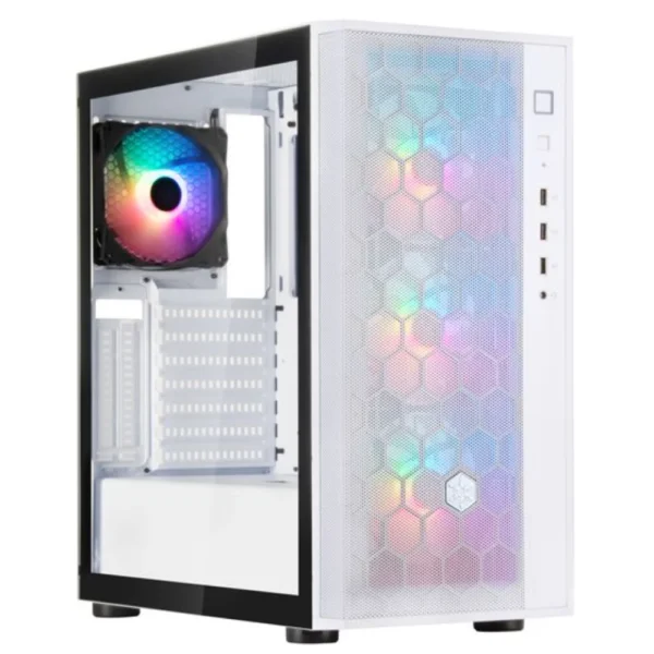 SilverStone SST-FAR1W-PRO-V2 FARA R1 White PRO V2 Stylish & Distinct Tempered Glass Mid Tower ATX Chassis