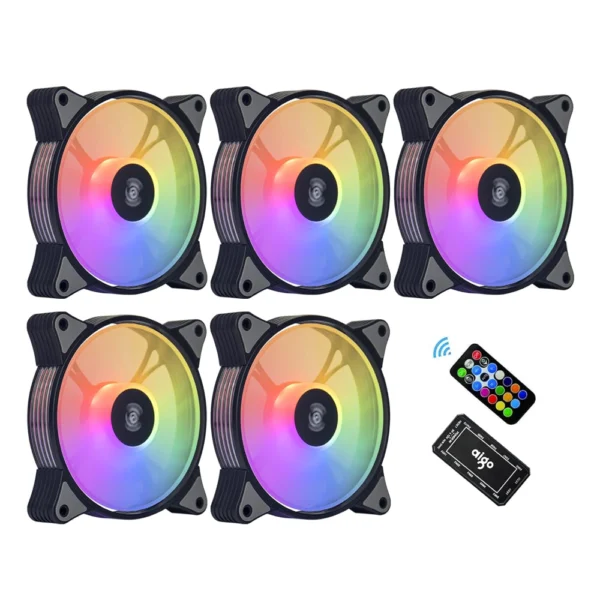 DarkFlash Aigo AR12 5-in-1 ARGB 120mm Case Fan Pack