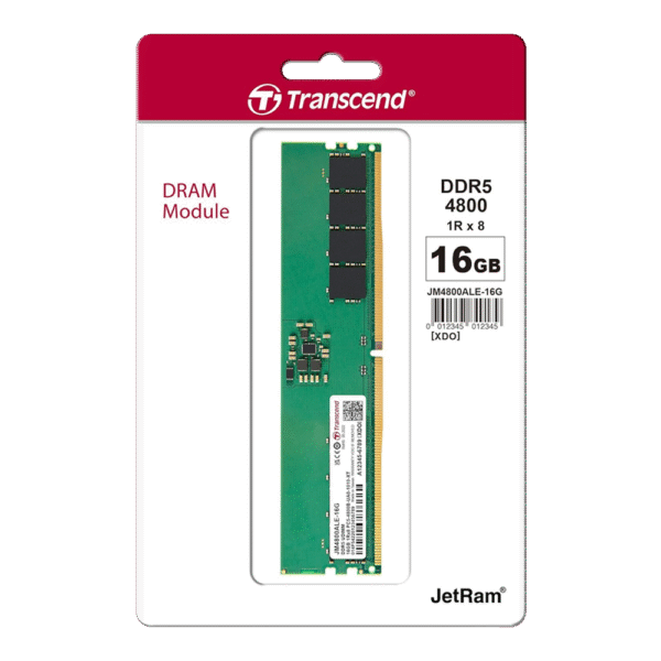 16 GB DDR5, 4800MHz, Transcend Desktop RAM