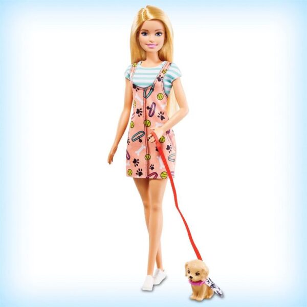 Barbie Doll (11.5-in Blonde) and Pet Boutique Playset