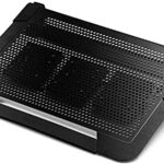 NotePal U3 Plus Cooling Pad | 3 80mm Fan | Ultraslim lightweight | Moveable Fan | Aluminium Cooling Pad | Black