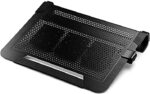 NotePal U3 Plus Cooling Pad | 3 80mm Fan | Ultraslim lightweight | Moveable Fan | Aluminium Cooling Pad | Black