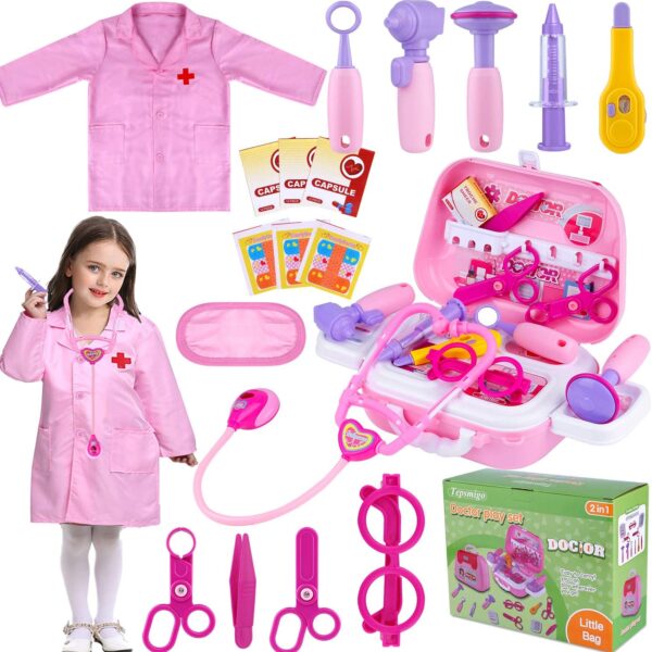 TEPSMIGO Toy Doctor Kit for Girls 22 Piece