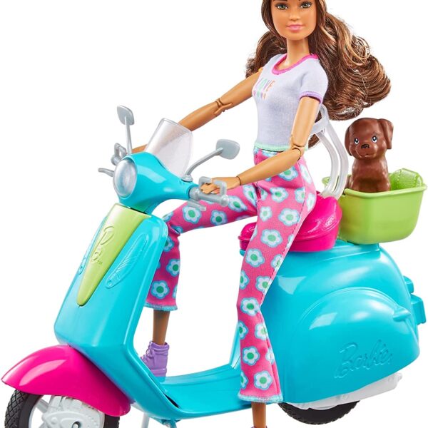 Barbie Playset Travel Doll and Scooter