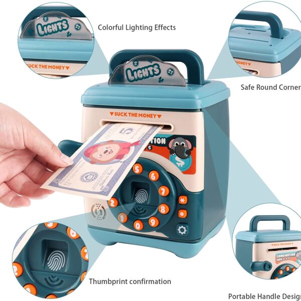 Piggy Bank Money Saving Box with Fingerprint