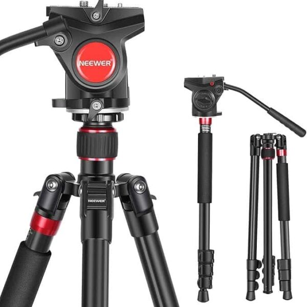 Neewer TM254 2-in-1 Aluminum Alloy Camera Tripod Monopod with TA60 Head – High-Quality Tripod for Photography & Videography