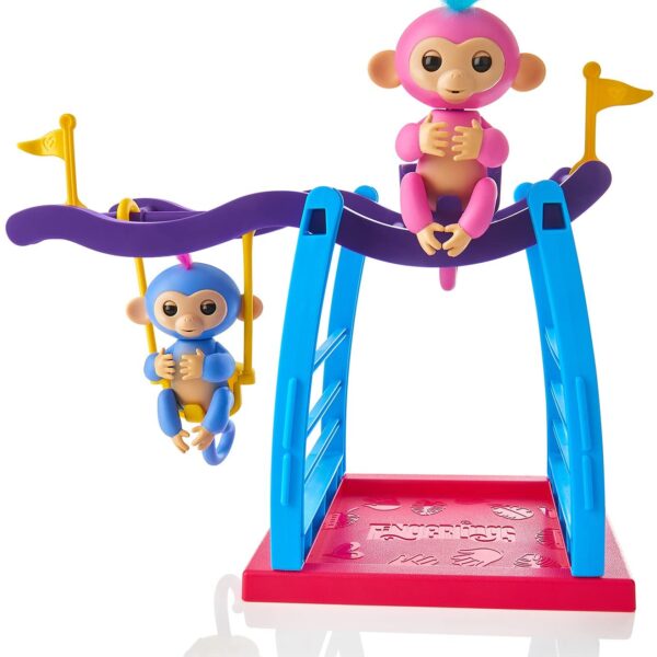 WowWee Swing Playground with 2 Fingerlings Baby Monkey