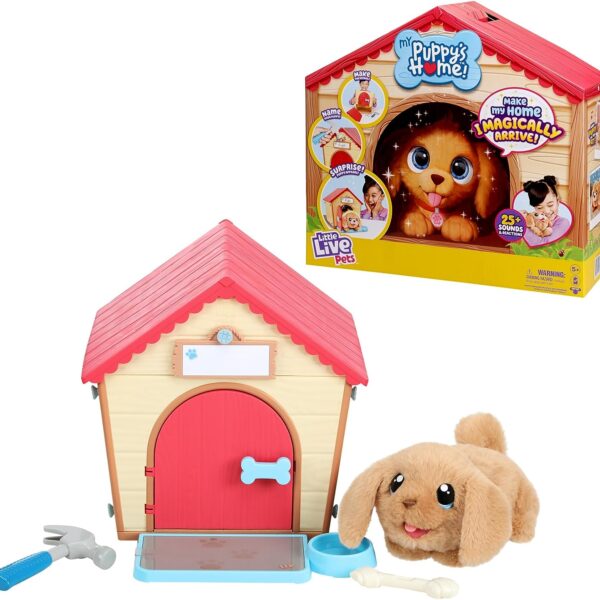 Little Live Pets My Puppy’s Home Plush Toy Puppy & Kennel