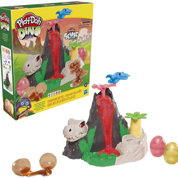 Play-Doh Slime Dino Crew Lava Bones Island Volcano Playset
