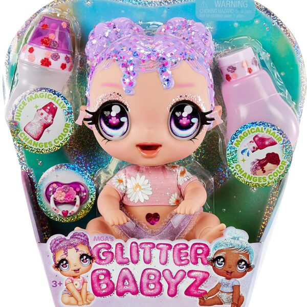 MGA’S Glitter BABYZ Lila Wildboom Baby Doll