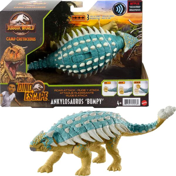 Jurassic World Roar Attack Ankylosaurus Bumpy Dinosaur Figure
