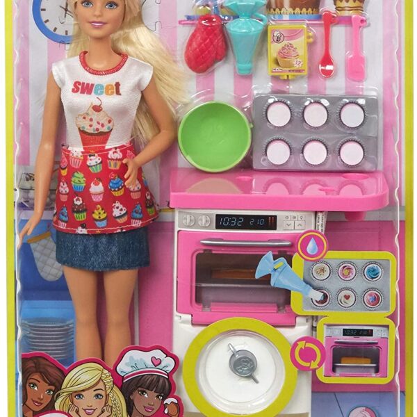 Barbie Doll with Oven & Rising Food