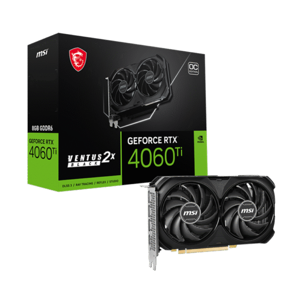 8GB MSI GeForce RTX™ 4060 Ti VENTUS 2X Black Graphics Card