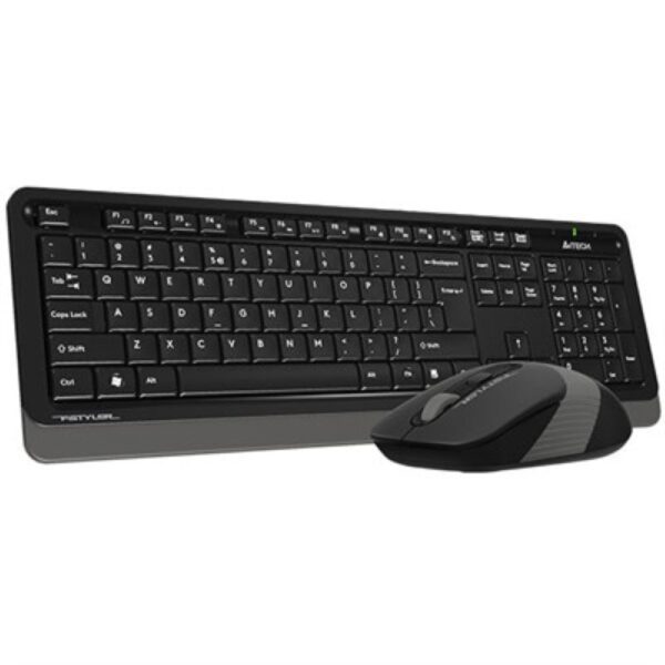 A4Tech Fstyler FG1010S 2.4G Power-Saving Wireless Desktop Set – Grey