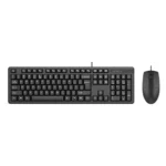A4Tech KK-3330S Multimedia SmartKey FN Desktop Keyboard & Mouse – Black