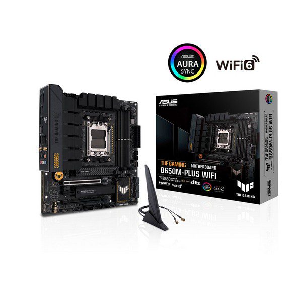 ASUS TUF GAMING B650M-PLUS WIFI Socket AM5 (LGA 1718) Ryzen 7000 mATX Gaming Motherboard