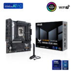 ASUS TUF GAMING B860M-PLUS WIFI B860 LGA 1851 mATX motherboard, Intel Core Ultra Series 2 Ready, AI PC, 12+1+2+1 80A stages, DDR5 ,PCIe 5.0, 3x M.2, Wi-Fi 7, 2.5G LAN, HDMI, USB 20Gbps Type-C