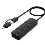Amaze A327 Type C + USB 3.0 7 Port Hub – Black