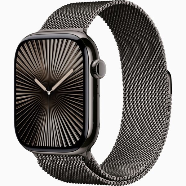 Apple Watch Series 10 GPS + Cellular 46MM Slate Titanium Case with Slate Milanese Loop