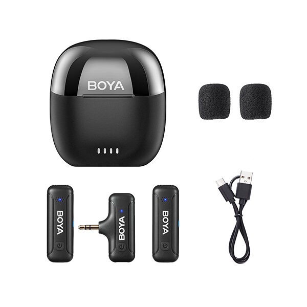 BOYA BY-WM3T-M2 Dual Channel Mini Wireless Mic With Charging Case