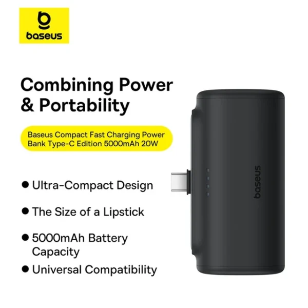 Baseus Compact Series 5000mAh Fast Charging Power Bank 20W