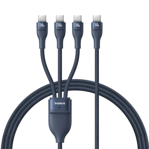 Baseus Flash Series 3 One-for-three Fast Charging Cable Type-C to C+C+C 100W – 1.5m