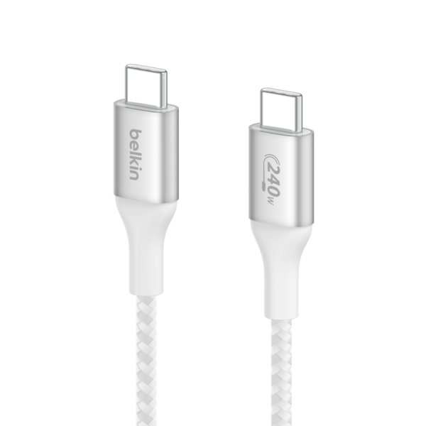 Belkin BoostCharge USB-C to USB-C Cable 240W 3.3ft – White