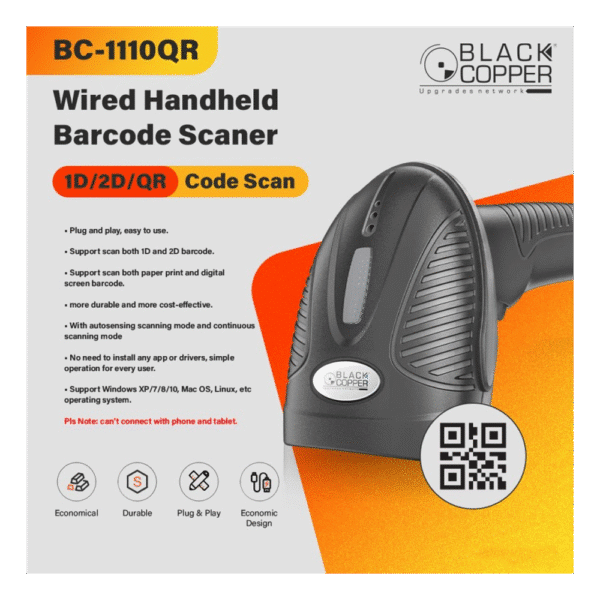 Black Copper BC-1110QR Without Stand (1D, 2D, QR)