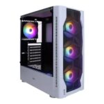 Boost Lion with 4 RGB Fan ATX Gaming Case White